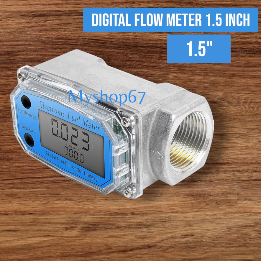Jual Digital flow meter turbin display Lcd fuel flowmeter 1.5 inch ...