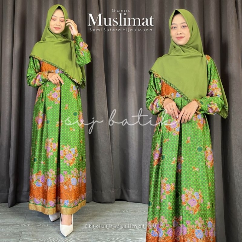 Jual SERAGAM MUSLIMAT NU TERBARU 2026 GAMIS PENGAJIAN SETELAN ROK SEMI ...