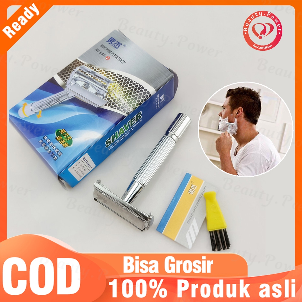 Jual Manual Mens Razor Pisau Cukur Dua Sisi Bahan Stainless Steel ...