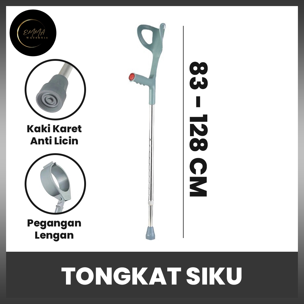 Jual EM Tongkat Siku Elbow Cane Alat Bantu Jalan Pincang Bisa Atur ...