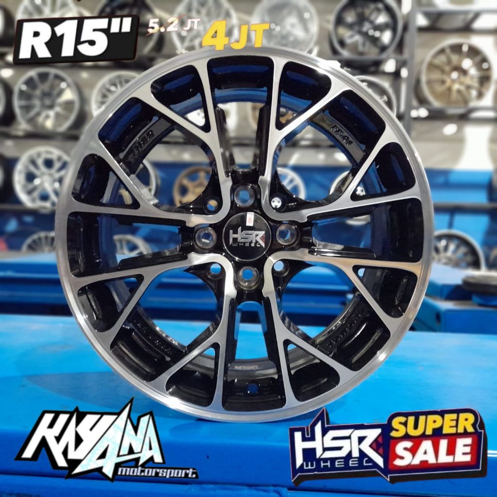 Jual Velg Racing R15 HSR Fe01 Pcd 4x100 Lebar 65 Velg Mobil Calya Sigra ...