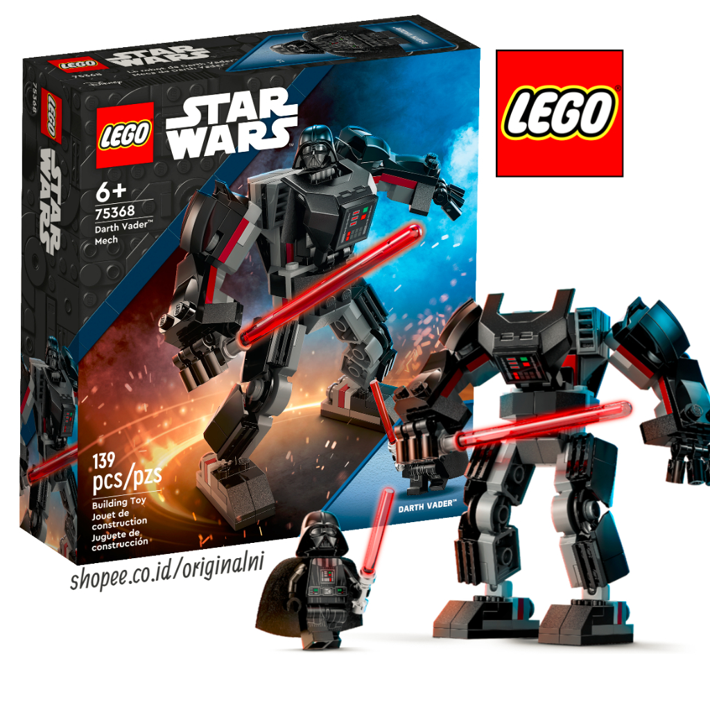 Jual LEGO 75368 Star Wars Darth Vader Mech, Buildable Action Figure ...