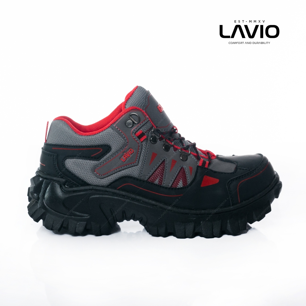 Jual Lavio Sepatu Pria Boots Safety High Kerja Proyek Gunung Hiking ...