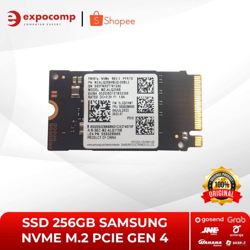 Jual SSD 256GB SAMSUNG NVMe M.2 PCIe Gen 4 2242 ORIGINAL PL | Shopee ...