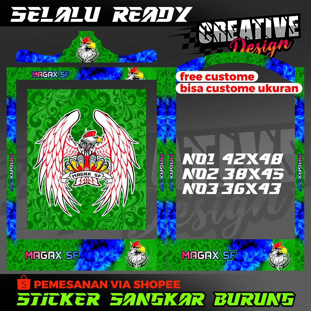 Jual STICKER SANGKAR KOTAK CUSTOM | Shopee Indonesia