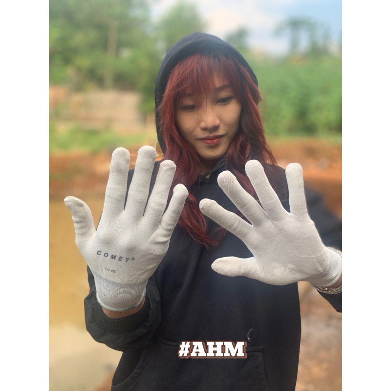 Sarung Tangan  Teknik Murah 1 Pack  isi 12 Pasang Comet Nylon Nyaman Dipakai