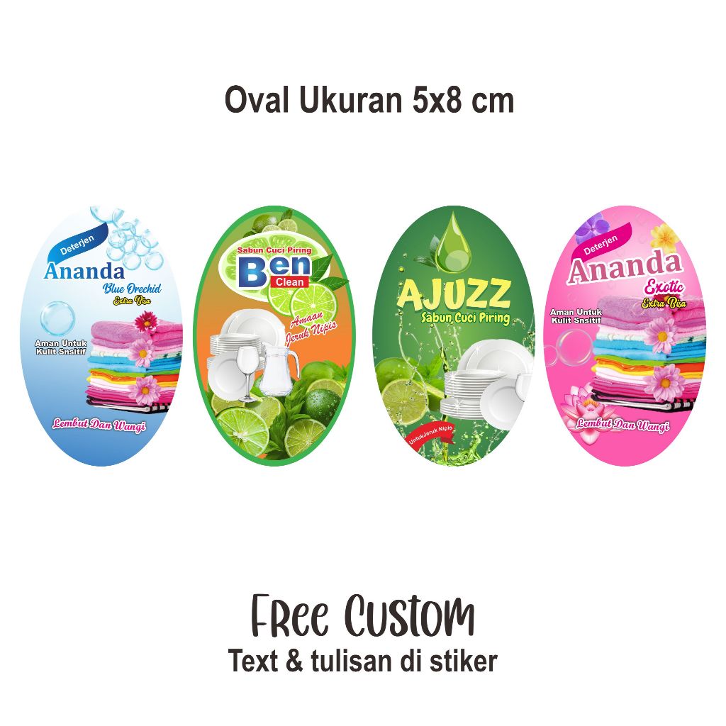Jual Stiker Botol Sabun Cuci Piring Label Kemasan Parfum Laundry ...