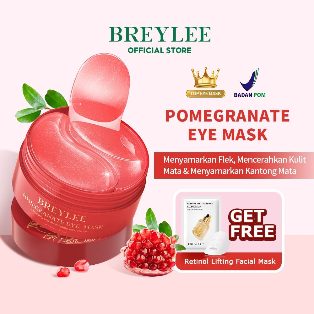 Jual BREYLEE Pomegranate Eye Mask Masker Mata Panda Dan Kantung Mata (60 pads) Shopee Indonesia