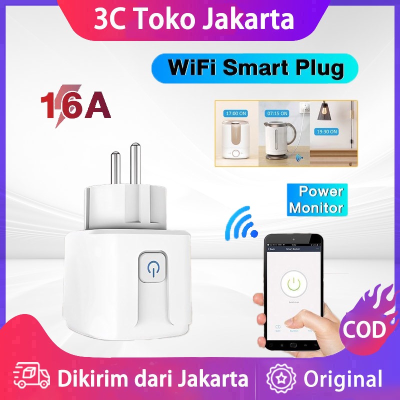 Jual Smart Plug WiFi 16A Wireless Colokan Energy Monitoring Statistic ...