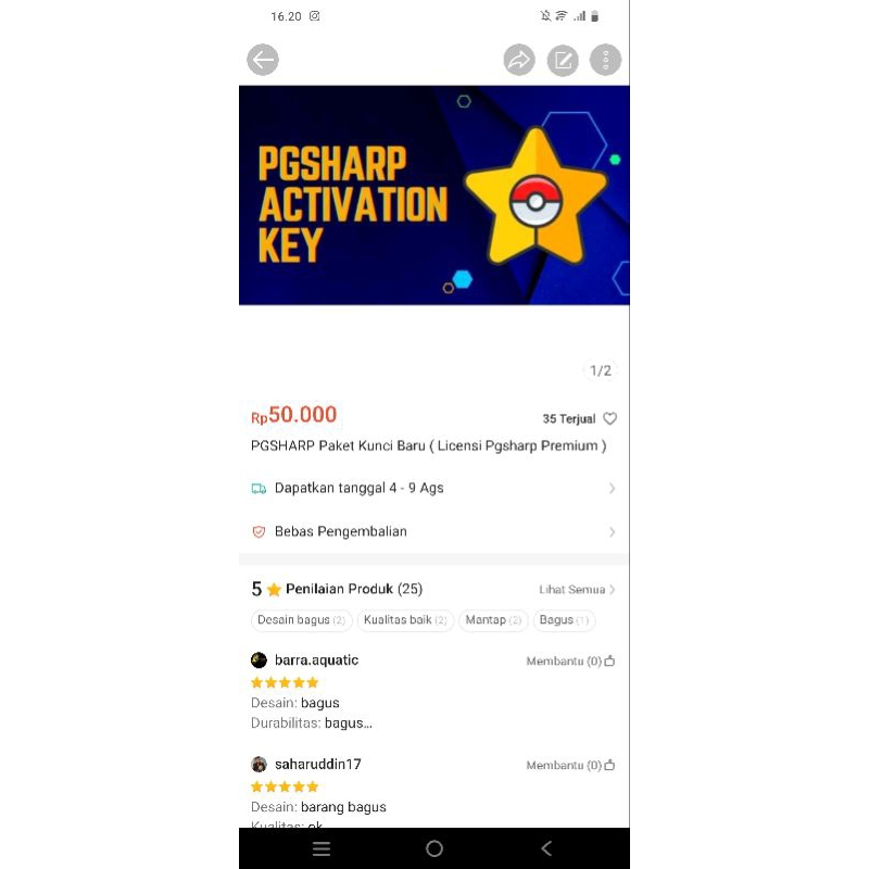 Jual Kunci Pasang PGSHARP (Licensi Pgsharp) | Shopee Indonesia