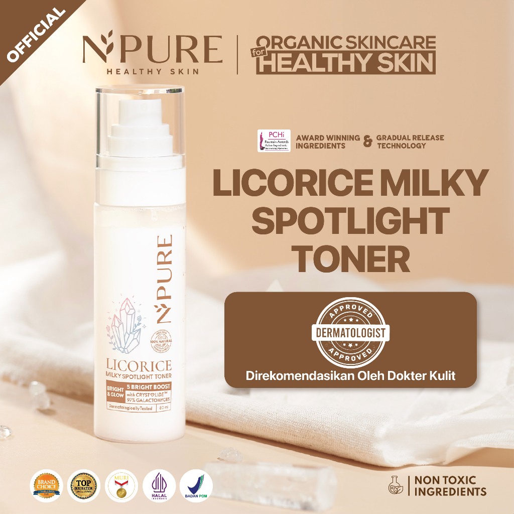 Jual NPURE Toner Licorice / Milky Spotlight / Brightening Toner / Toner