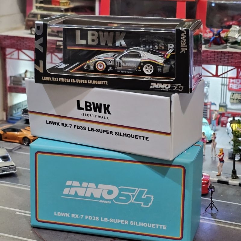 Jual Inno64 mazda RX7 LBWK liberty walk china hobby expo Chase biru ...