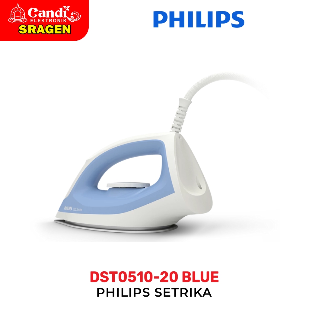 Jual PHILIPS Setrika Dry Iron - DST0510-20-BLUE | Shopee Indonesia