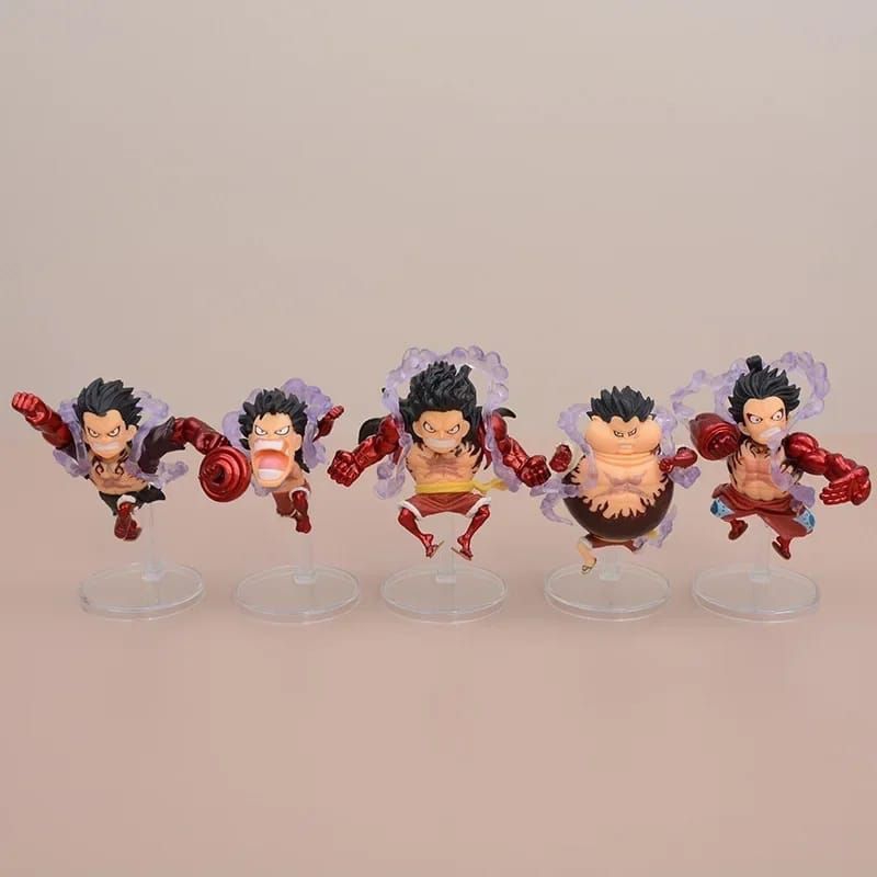 Jual action figure one piece monkey d luffy gear 4 set chibi 5pcs ...