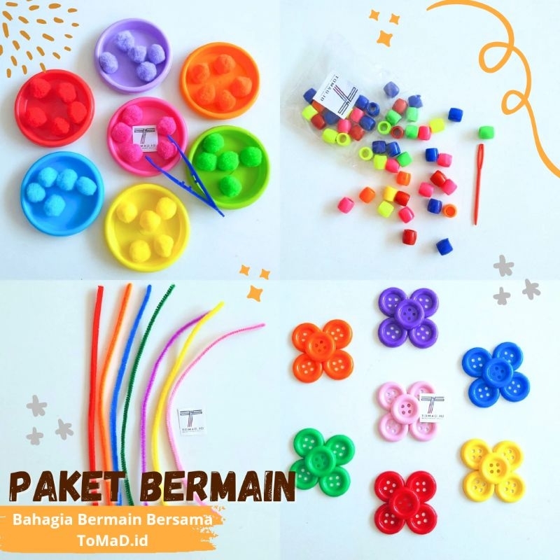 Jual Paket Lengkap Bermain Montessori | Mainan Edukatif | Paket Lengkap