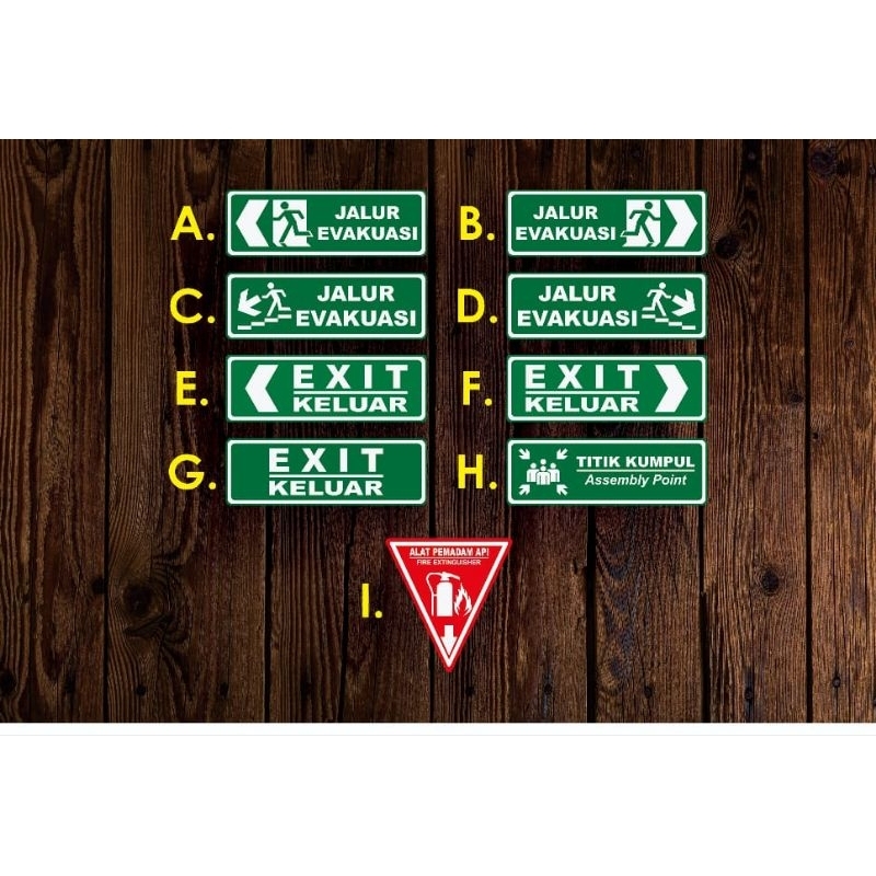 Jual Sign Jalur Evakuasi dan Rambu Exit Akrilik 30×10cm | Acrilik Murah ...