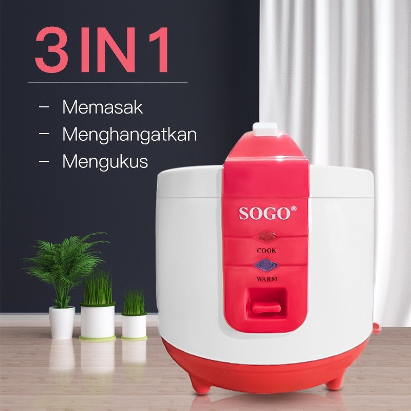 Jual Rice Cooker Penanak Nasi Serbaguna Kapasitas 1.8 L & 1.2 L/ SOGO ...