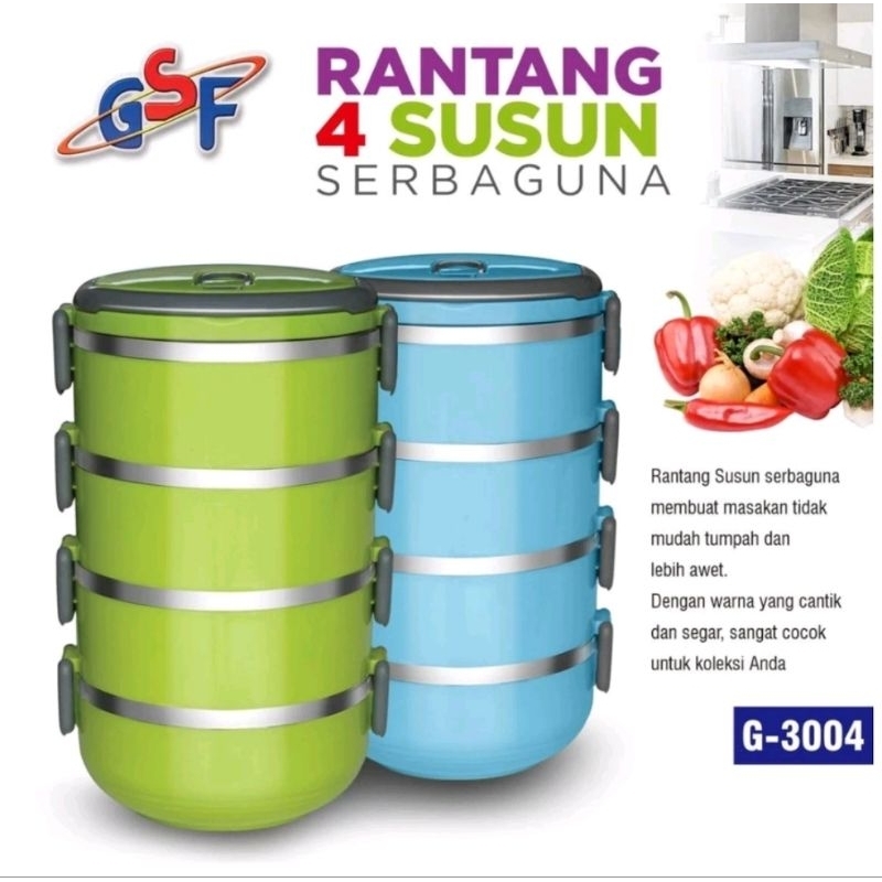 Jual RANTANG SUSUN 4 POLOS rantang 4 susun serbaguna gsf rantang ...