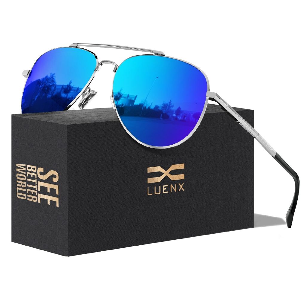 Jual Luenx Aviator Sunglasses Unisex Polarized Driving Classic Shades UV 400 Protection with Accessories 60MM 2610 2 Shopee Indonesia