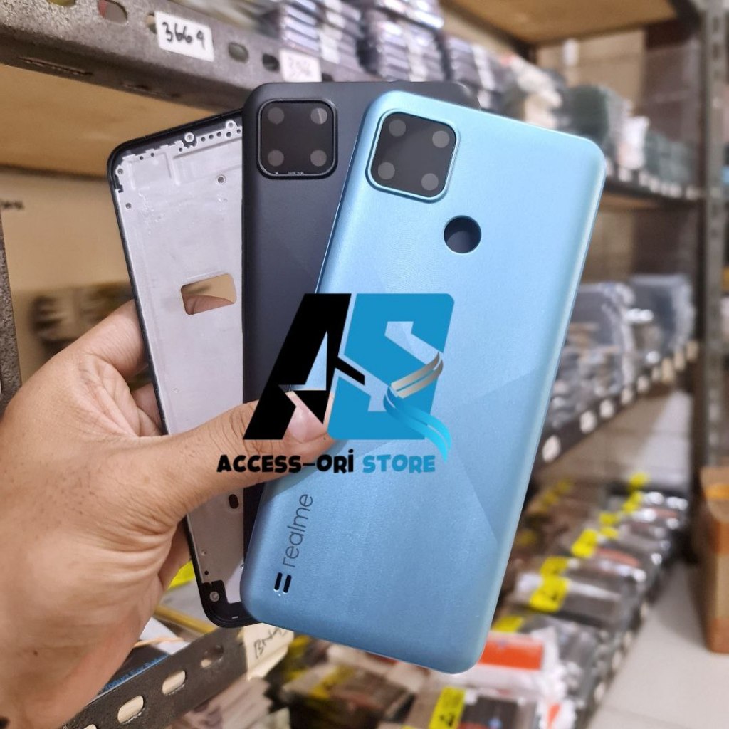 Jual Casing Housing Fullset HP Realme C21Y RMX3261 RMX3263 Backdoor ...