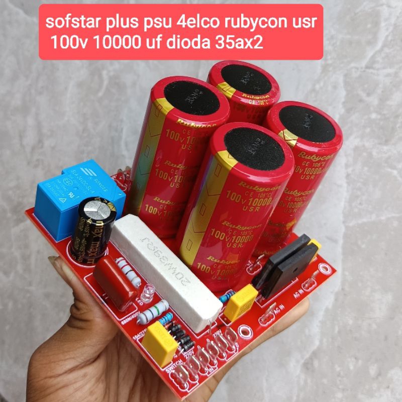 Jual sofstar plus psu 4 elco rubycon usr 100v 10000 uf lengkap dioda ...