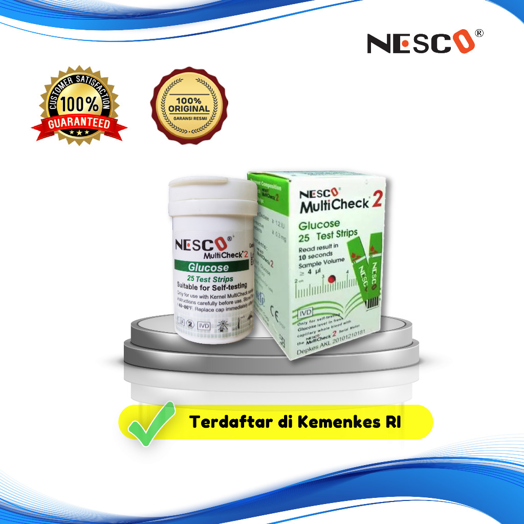 Jual NESCO All New Multicheck 2 Glucose Test Strip | Shopee Indonesia