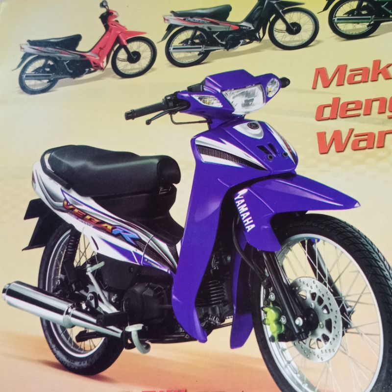 Jual Poster Jadul Antik Brosur Leaflet Yamaha Vega R 2004 - 2005 T105 ...