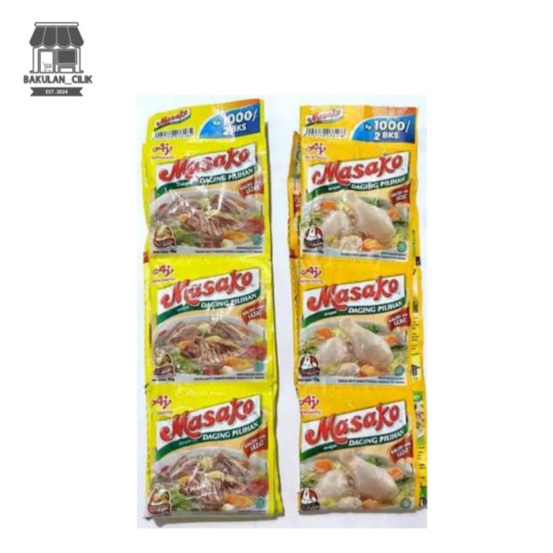 Jual Masako Sapi Dan Ayam Renteng Isi 12 Sachet Bumbu Bubuk Murah ...