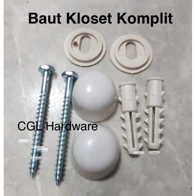 Jual Termurah, Baut kloset Duduk komplit 7cm/ sekrup dudukan kloset ...