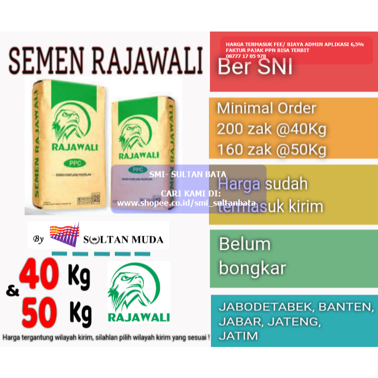 Jual SEMEN RAJAWALI 50KG (MINIMAL ORDER 160ZAK) - BELUM BONGKAR ...