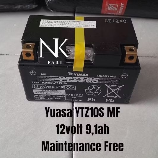 Jual Aki Accu Yamaha MT 700-850CC, MT-09, R6 YUASA YTZ10S 9,1Ah MF ...
