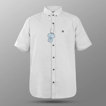Kemeja Basic Polos Lengan Pendek Pria Dewasa Slimfit Katun Sigaret Premium By LM