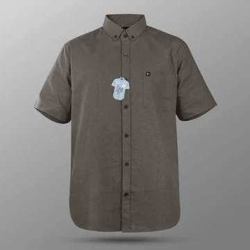 Kemeja Basic Polos Lengan Pendek Pria Dewasa Slimfit Katun Sigaret Premium By LM
