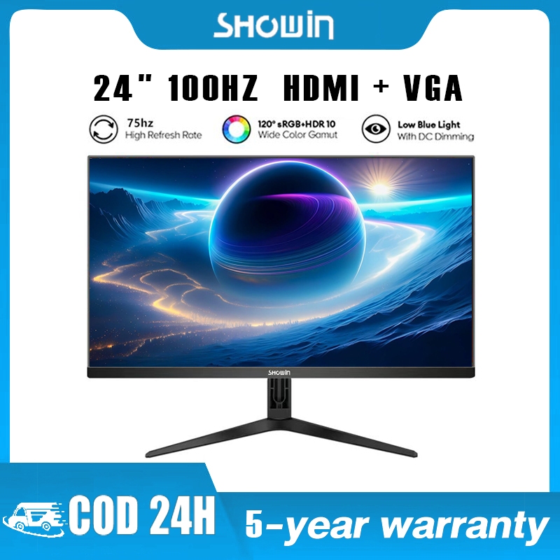 Jual Monitor showin LED 20/22/24/27 Inch VA 75Hz/100HZ HDMI VGA ...
