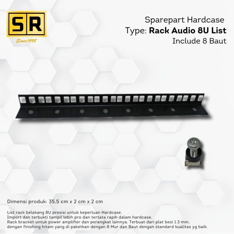 Jual SIKU BESI RELL HARDCASE 8U 36CM PLUS BAUT AKSESORIS | Shopee Indonesia