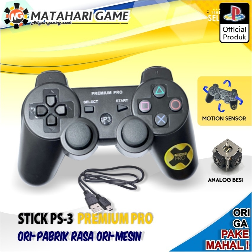 Jual STICK STIK PS3 SIXAXIS MOTION SENSOR PREMIUM PRO DS3 HITAM