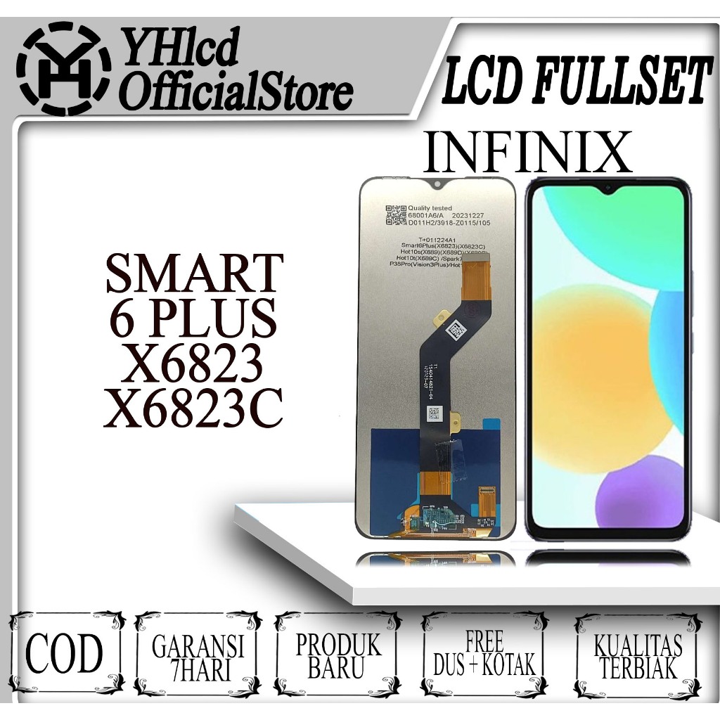 Jual LCD FULLSET TOUCHSCREEN INFINIX SMART 6 PLUS / X6823 / X6823C ...
