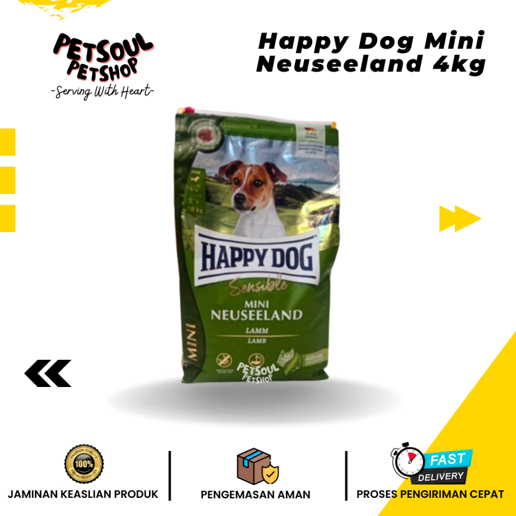 Jual Happy Dog Mini Neuseeland 4kg dogfood lamb rice makann