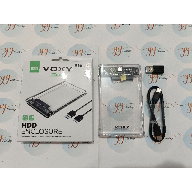 Jual VOXY HARDDISK CASE / ENCLOSURE H301 TRANSPARANT USB 3.0 | Shopee ...