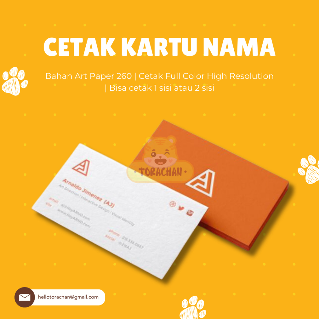 Jual Cetak Print Kartu Nama | Name Card AC 260 | Cetak Kartu Nama ...