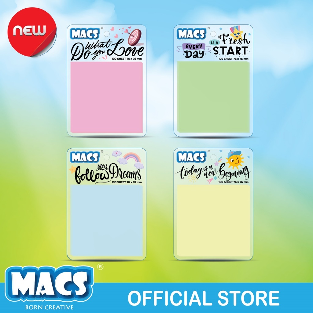 Jual MACS Sticky Note / Memo / Sticky Notes | Shopee Indonesia