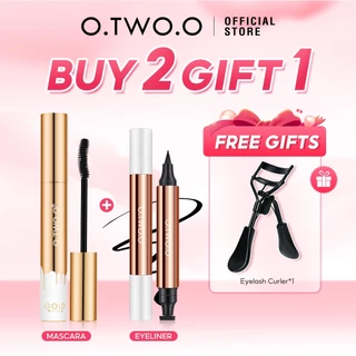 O.TWO.O Mascara Waterproof Long Lasting + Double head Liquid Eyeliner Eye Makeup Set