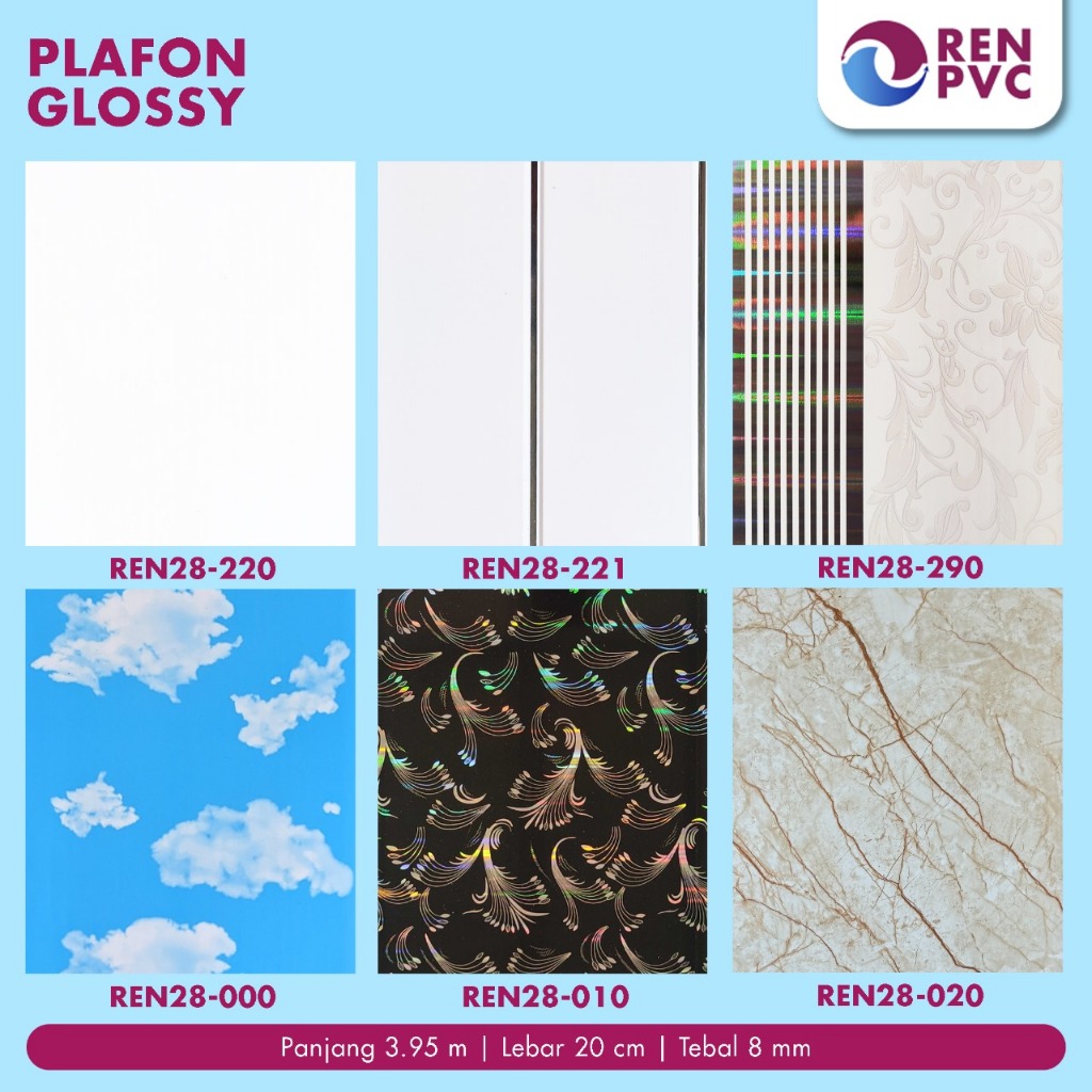 Jual REN PVC - REN PLAFON PVC IMPORT 8mm | Shopee Indonesia