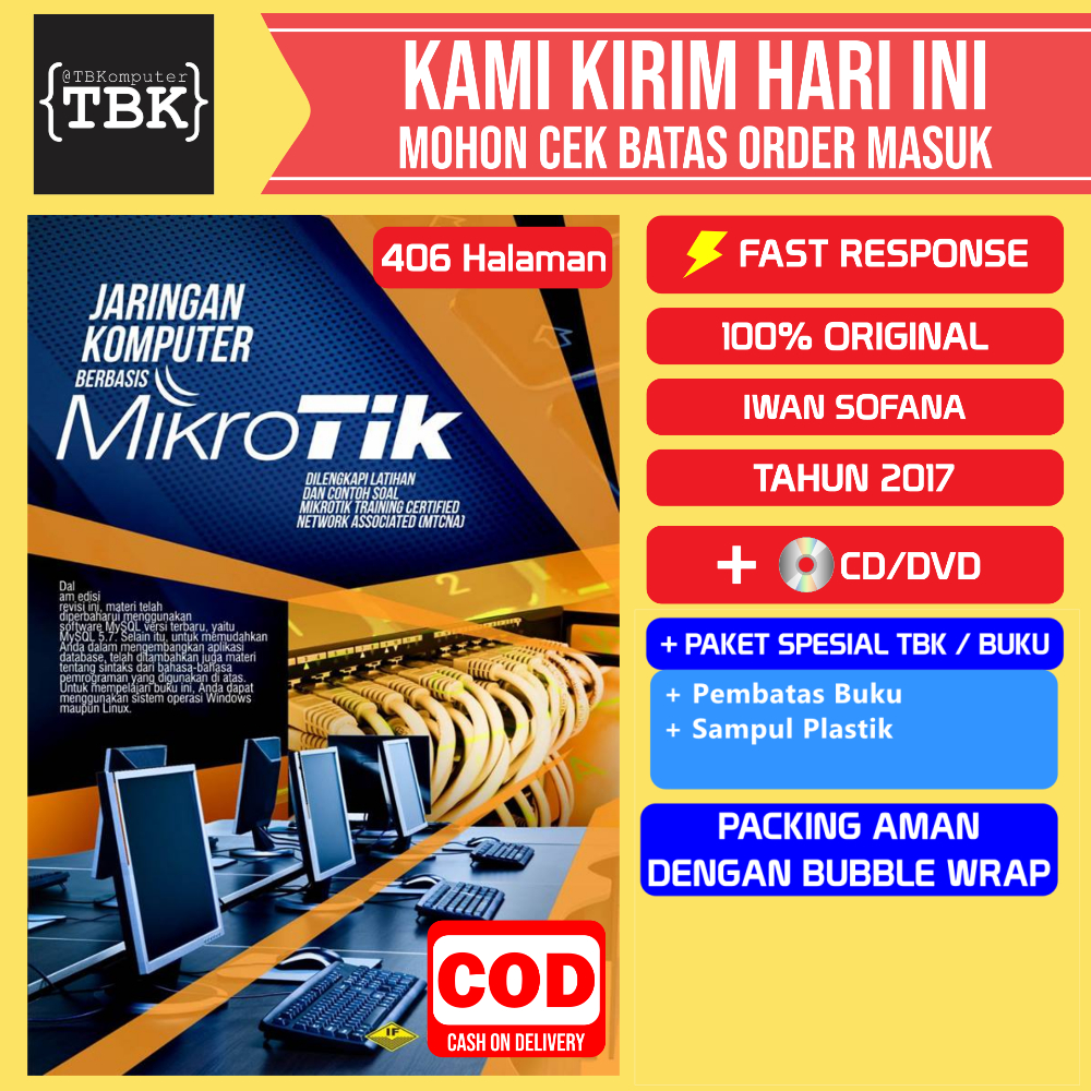 Jual BUKU JARINGAN KOMPUTER BERBASIS MIKROTIK LATIHAN DAN CONTOH SOAL ...