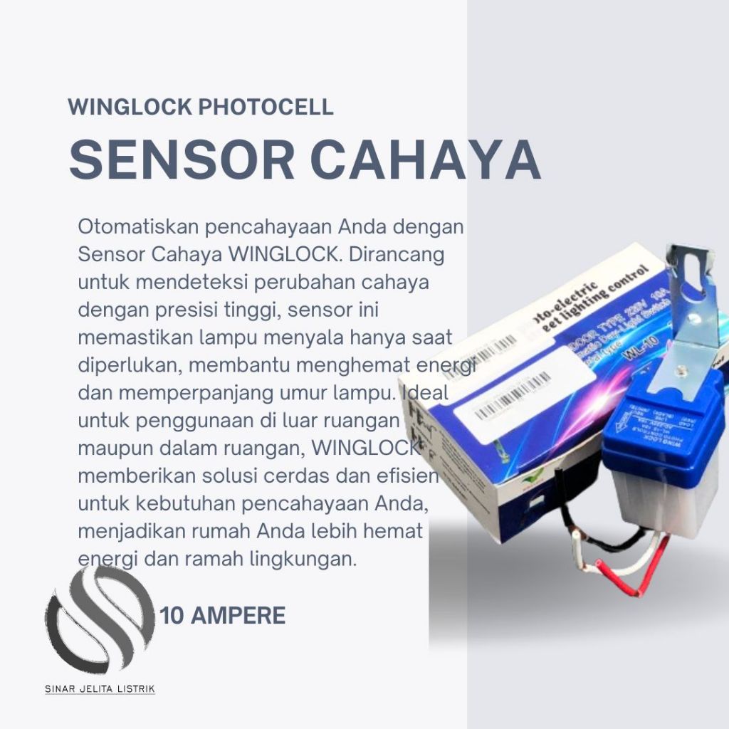 Jual WINGLOCK Sensor Cahaya Otomatis Murah Bukittinggi | Photocell ...