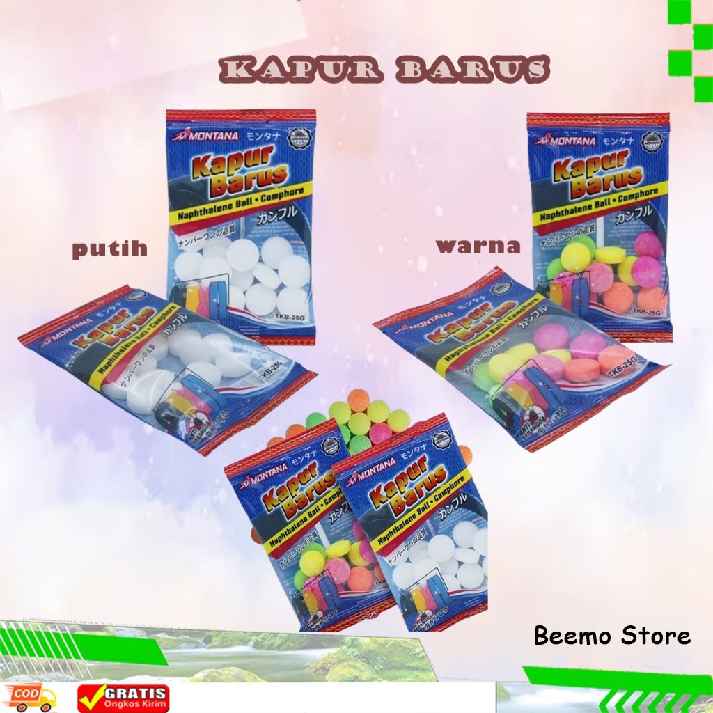 Jual Kapur Barus Warna Sachet 25gr Kamper Pakaian/Lemari/Toilet ...