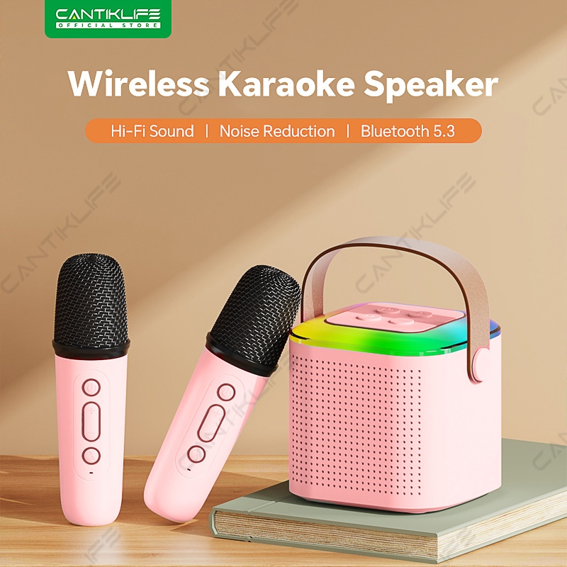 Jual Mini Y1 Wireless Bluetooth Microphone Speaker 2 Microphone Karaoke ...