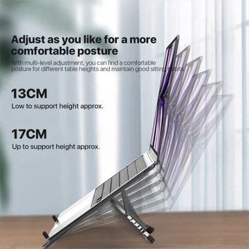 KiiP H06 Laptop Stand Tablet Holder Foldable Aluminium Multifungsi Dudukan Macbook Portable