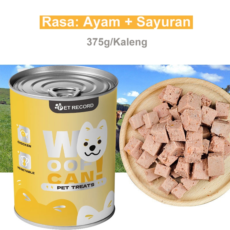 Jual RK PET-RECORD 375gr Makanan Basah Anjing Kaleng Daging Sapi Ayam ...