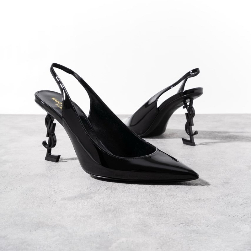 Original Saint Laurent YSL Opyum Slingback 85mm Heels Pumps in Patent  Leather